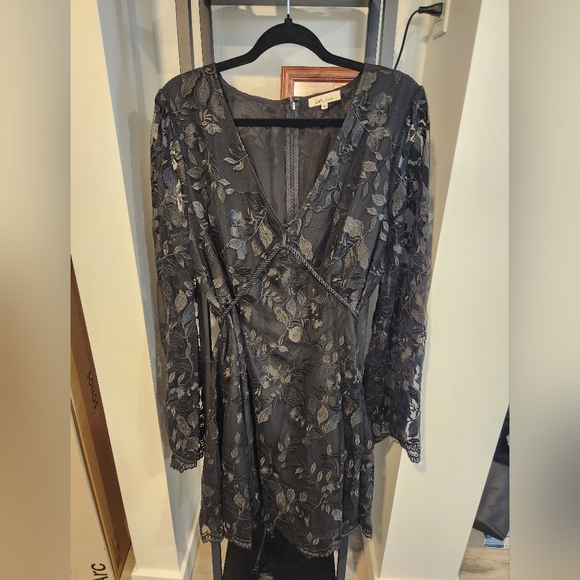 Little Lies Dreams Embroidered Lace Mini Dress - Picture 3 of 9